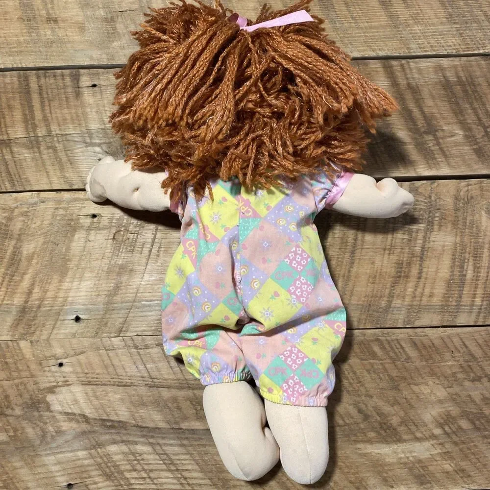 Cabbage Patch Doll 1991 Kissing’ Kid Hasbro Earrings Red Hair Brown Eyes
